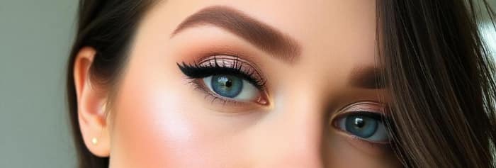 winged eyeliner voor grotere ogen
