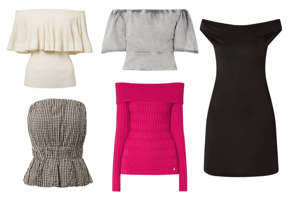 off shoulder kleding