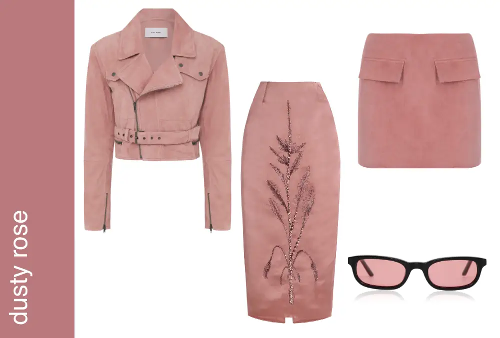 Stijlvolle dusty rose dameskleding en accessoires.