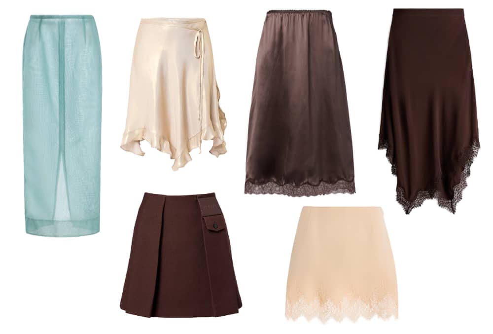Verschillende stijlen en kleuren damesrokken