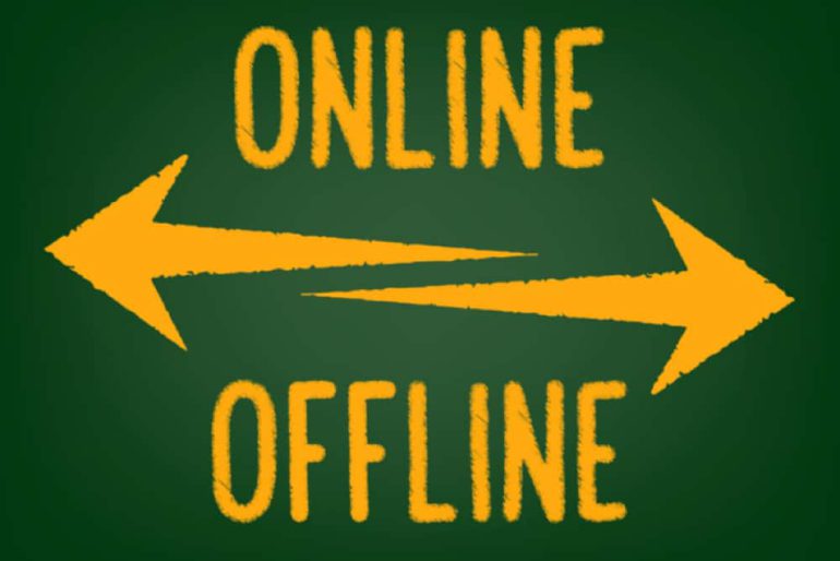 de online en offline balans