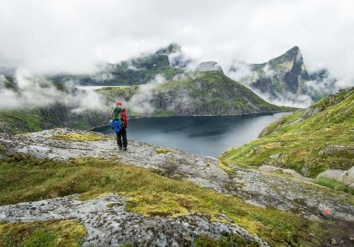 trekking in Lofoten, Noorwegen