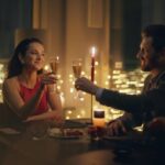 romantische date bij kaarslicht