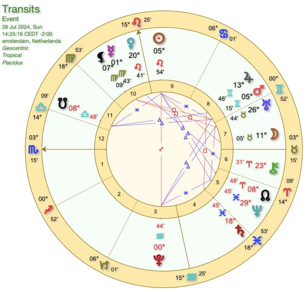 horoscoop met 12 huizen in de astrologie