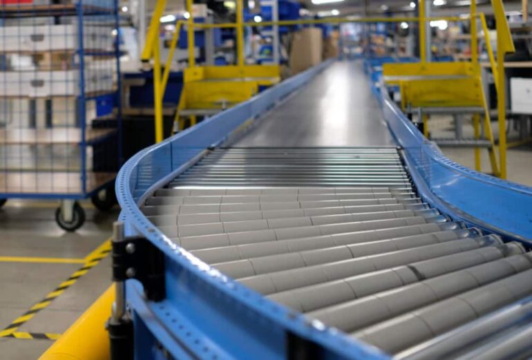 transportband in bedrijf