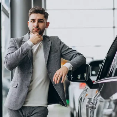 zakenman zoek een occasion