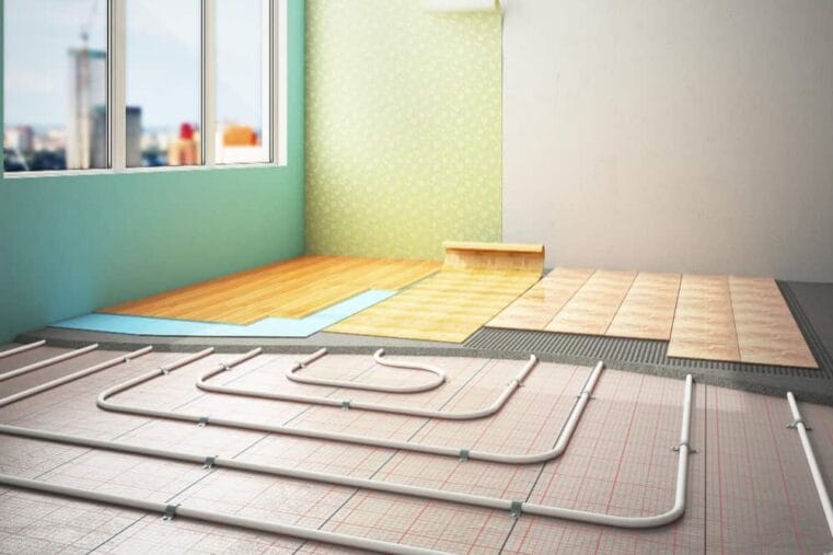 pvc vloer met vloerverwarming