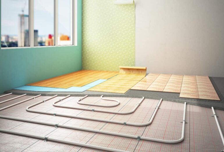 pvc vloer met vloerverwarming