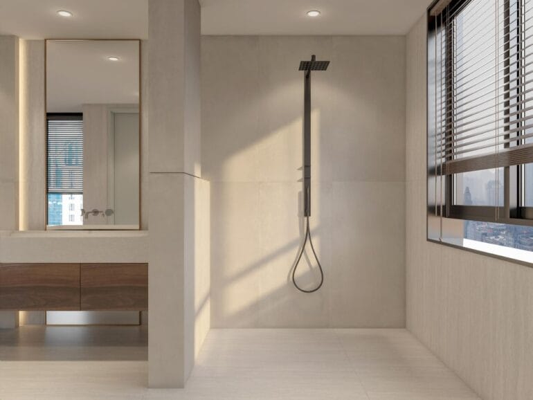 douche met doucheplaten