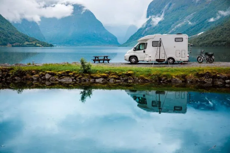 Camper in de bergen